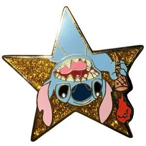 Disney Pin 52584 DS Gold Star LILO & Stitch Upside Down Ice Cream LE 1000